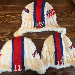 Buffalo Bills winter hats, helmets, handmade